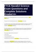 FTCE NavaEd Science Exam Questions and Complete Solutions Graded A&plus;