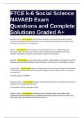 FTCE k-6 Social Science NAVAED Exam Questions and Complete Solutions Graded A&plus;