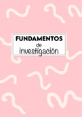 Apuntes completos Fundamentos de Investigación - UNED