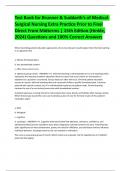 Test Bank for Brunner & Suddarth&rsquo;s of Medical-Surgical Nursing Extra Practice Prior to Final Direct From Midterms &vert; 15th Edition &lpar;Hinkle&comma; 2024&rpar; Questions and 100&percnt; Correct Answers