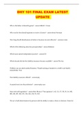 DHY 101 FINAL EXAM LATEST UPDATE 