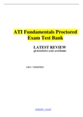 ATI Fundamentals for nursing Proctored Exam Test Bank