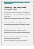 Seamanship Bundled Exams Questions and Answers &vert;100&percnt; Pass