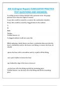 ASE A1&lpar;Engine Repair&rpar; CUMULATIVE PRACTICE  TEST QUESTIONS AND ANSWERS&period; 