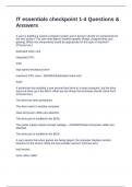IT essentials checkpoint 1-4 Questions & Answers