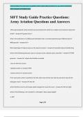 SIFT Study Guide Practice Questions&colon; Army Aviation Questions and Answers