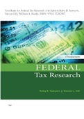 Test Bank for Federal Tax Research 11th Edition