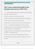 SIFT Army aviation knowledge Exam Questions and Answers &vert;100&percnt; Pass