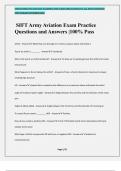 SIFT Army Aviation Exam Practice Questions and Answers &vert;100&percnt; Pass