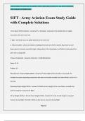 SIFT - Army Aviation Exam Study Guide with Complete Solutions