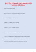 Chp Pellet-B Words To Study Questions With  Solutions 100&percnt; Solved
