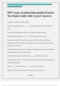 SIFT Army Aviation Information Practice Test Study Guide with Correct Answers