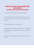 California post exam study guide&lpar;PELLETB&rpar;&period;  Part 1 &lpar;Clarity&rpar;Questions With Solutions 100&percnt; Solved