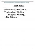 Test Bank for Brunner & Suddarth's Textbook of Medical-Surgical Nursing &vert; 15th Edition &lpar;Hinkle&comma; 2023&rpar; &vert; All Chapters &vert; Questions and 100&percnt; Correct Answers