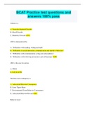BCAT Practice test questions and answers 100&percnt; pass