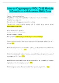Intro to Cryptography WGU C839 Module 3 Questions and Answers 100&percnt; Pass