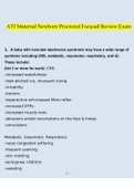ATI Maternal Newborn Proctored Exam Focused Reviews Questions and Answers Latest &vert; 100&percnt; Correct Answers