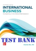 TEST BANK For International Business: Competing in the Global Marketplace, 14th Edition By Charles Hill. All Chapters 1-20. (Complete Download). 604 Pages