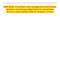 NUR 2032C Final Exam-care management-evolve Exam Question and Answers Best Rated A&plus; Guaranteed Success Latest Update 2022 all chapters covered