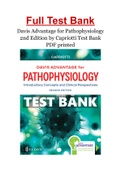 Davis Advantage for Pathophysiology 2nd Edition by Capriotti Test Bank PDF printed