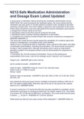 N212-Safe Medication Administration and Dosage Exam Latest Updated