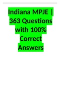  Indiana MPJE; 363 Questions with 100% Correct Answers (2022-2023)