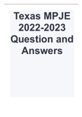 Texas MPJE 2022-2023 Question and Answers