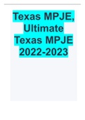 Texas MPJE, Ultimate Texas MPJE 2022/2023.