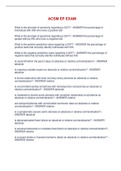 ACSM EP EXAM - Questions and Answers