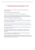 C724 Information Systems Management &ndash; WGU &lpar;Complete Solutions&rpar;
