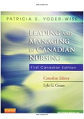 Leading and Managing in Canadian Nursing 1st Edition Yoder-Wise Test Bank