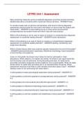 LETRS Unit 1 Assessment - Questions & Answers   