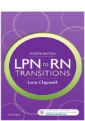 LPN to RN Transitions 4th Edition by Claywell Test Bank