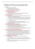 Med-Surg ATI Exam Concepts Study Guide