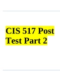 CIS 517 Post Test Part 2