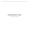 Essay Interculturele Communicatie - Being half-Japanese in Japan