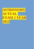 ASTRONOMY ACTUAL EXAM 2 YEAR 2022