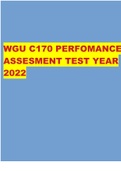 WGU C170 PRE-ASSESSMENT: DATA MANAGEMENT – APPLICATIONS (FJO1) PFJO year 2022  2 Exam (elaborations) WGU C170 PROJECT V3 Data Management – Applications LATEST 2022  3 OTHER WGU C170 IMPORTANT SQL CODES  4 Exam (elaborations) WGU C170 PERFOMANCE ASSESMENT 
