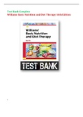 Test Bank For Basic Nutrition Diet Therapy 16th edition