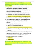 NURSING MISC Module 4 NCLEX Questions and Answers correct&sol;verified Attained score A&plus; new update 2022