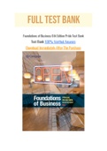 Foundations of Business 6th Edition Pride Test Bank