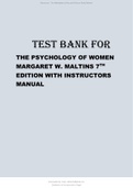TEST BANK FOR THE PSYCHOLOGY OF WOMEN MARGARET W&period; MALTINS 7TH EDITION WITH INSTRUCTORS MANUAL ALL CHAPTERS&period;pdf