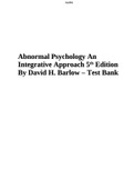 Abnormal Psychology An Integrative Approach 5th Edition By David H&period; Barlow &ndash; Test Bank