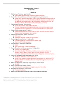 Exam &lpar;elaborations&rpar; Pathophysiology &ndash; Exam 2 Study Guide