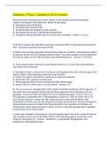Diabetes &lpar; Prepu &rpar; Questions And Answers