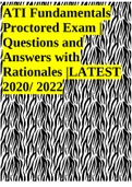 ATI Fundamentals Proctored Exam |Questions and Answers with Rationales |LATEST 2020/ 2022