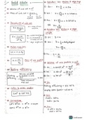 Summary Chemistry : solid state short notes