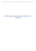 ATI RN Comprehensive Predictor 2019 Form A   (180 Q&A) 