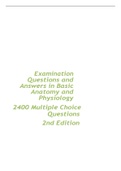 Examination Questions and Answers in Basic Anatomy and Physiology 2400 Multiple Choice Questions 2nd Edition Martin Caon