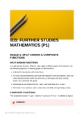 IEB Further Studies Mathematics Paper 1 Notes